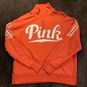 PINK VS quarter zip pullover sweater.